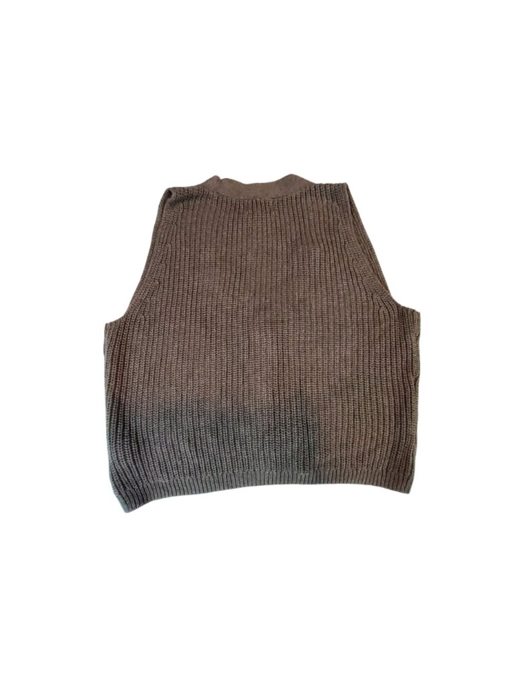 Universal Thread Womens Brown Ribbed Knit Button-Up Sweater Vest Size L - Picture 2 of 9